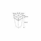 Wolnostojący wazon ze szkła i wymiennych paneli 3 wymiary - Ghenna Viadurini