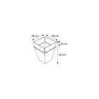 Wolnostojący wazon ze szkła i wymiennych paneli 3 wymiary - Ghenna Viadurini