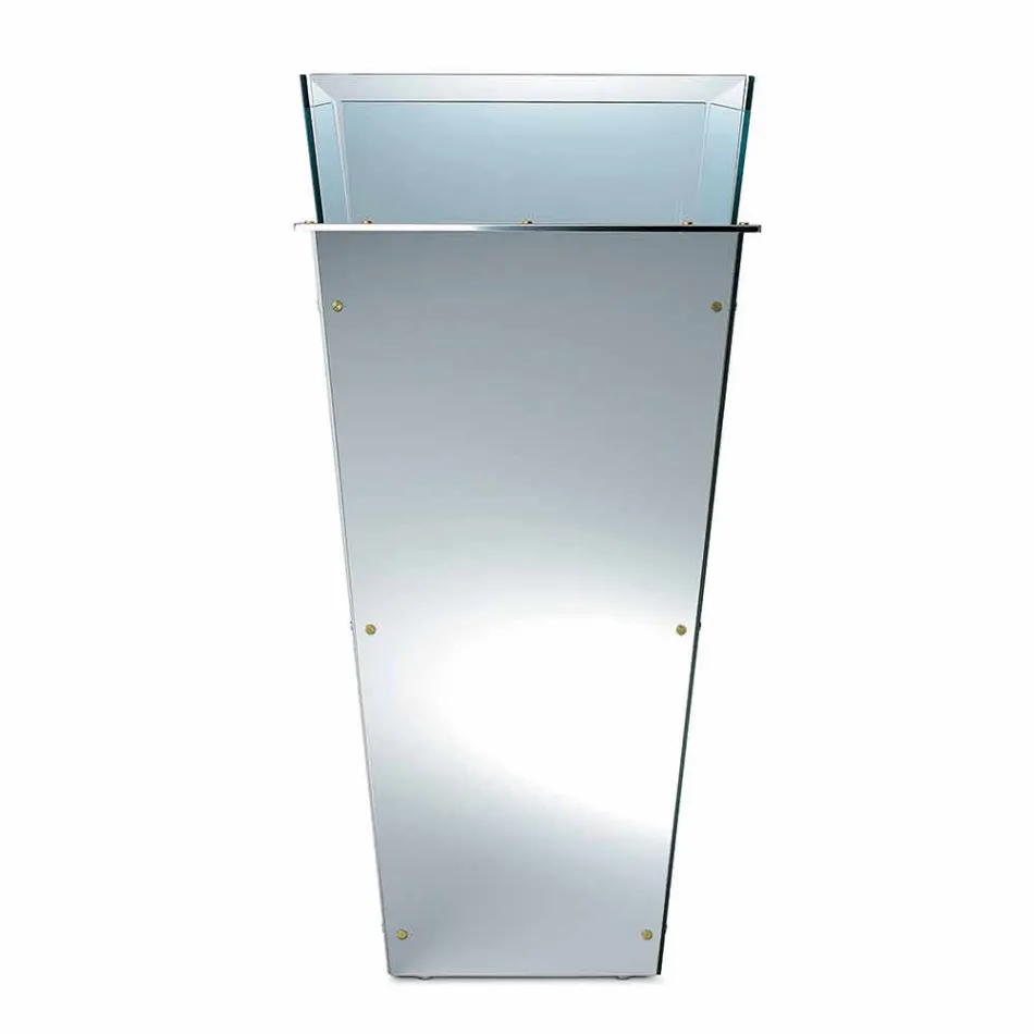 Wolnostojący wazon ze szkła i wymiennych paneli 3 wymiary - Ghenna Viadurini