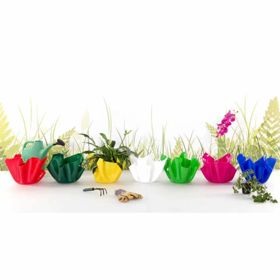 Wazon Fuchsia do wnętrz i na zewnątrz zaprojektowany przez firmę Pina, wyprodukowany we Włoszech Viadurini