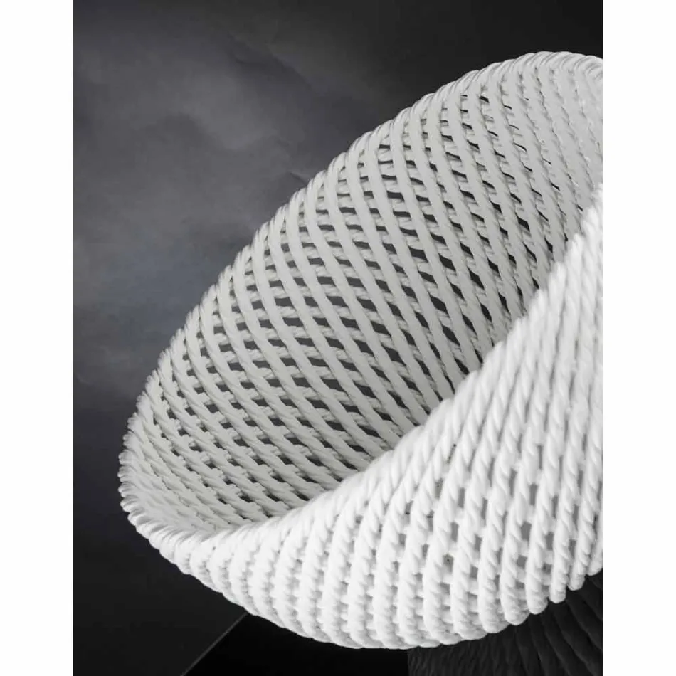 Ręcznie robiony ceramiczny wazon z tkanym wątkiem Made in Italy - Napoleon Viadurini