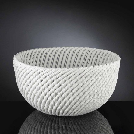 Ręcznie robiony ceramiczny wazon z tkanym wątkiem Made in Italy - Napoleon Viadurini