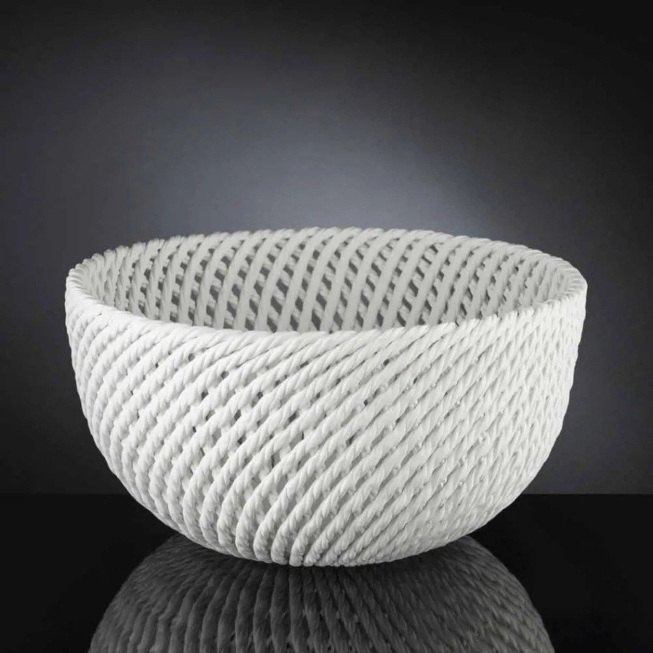 Ręcznie robiony ceramiczny wazon z tkanym wątkiem Made in Italy - Napoleon Viadurini