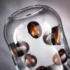 Wazon ze szkła dmuchanego Murano z kolorowymi detalami Made in Italy - Trapani Viadurini