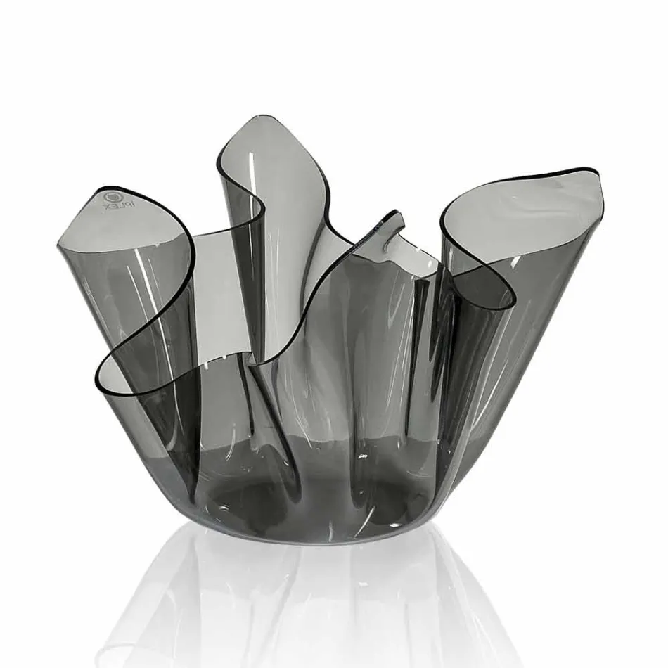 Pina wędzona drapowana wazon wewnętrzny / zewnętrzny, nowoczesny design Viadurini