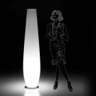Wazon świecący na zewnątrz ze światłem LED z polietylenu Made in Italy - Nadai Viadurini