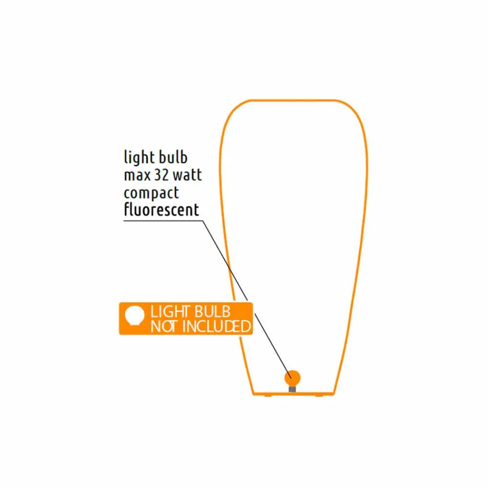 Nowoczesny, świecący wazon zewnętrzny z polietylenu, 2 sztuki - Skin by Myyour Viadurini