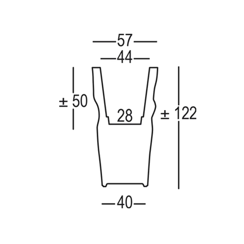 Jasny wazon zewnętrzny z nieprzezroczystego polietylenu Made in Italy - Proud Viadurini