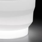 Jasny wazon ogrodowy z polietylenu z diodą LED Made in Italy - Poldo Viadurini