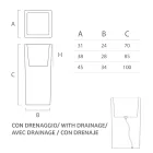 Wysoki wazon wewnętrzny z białego polietylenu Made in Italy - Devid Viadurini