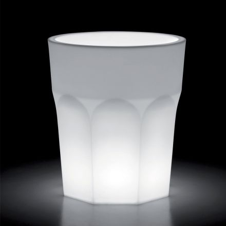 Dekoracyjny świecący wazon z polietylenu ze światłem LED Made in Italy - Pucca Viadurini