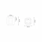 Świecący wazon z tworzywa sztucznego na zewnątrz lub do wewnątrz, 3 wymiary - Gem by Myyour Viadurini