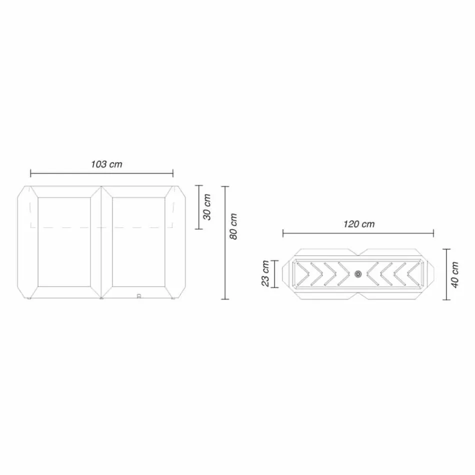Świecący wazon z tworzywa sztucznego na zewnątrz lub do wewnątrz, 3 wymiary - Gem by Myyour Viadurini
