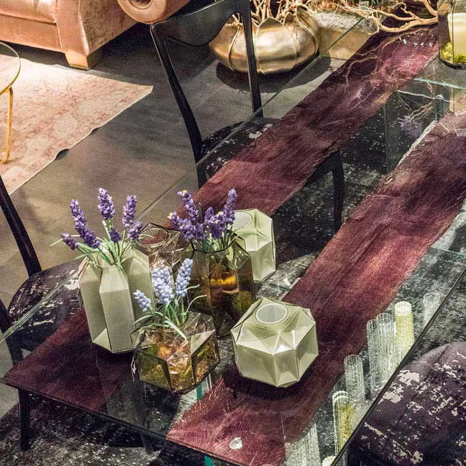 Nowoczesny szklany wazon do wnętrz wykonany ręcznie we Włoszech - Eagle Viadurini