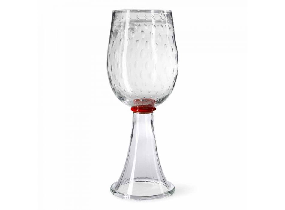 Nowoczesny przezroczysty wazon ze szkła Murano z dmuchanego szkła Made in Italy - Copernicus Viadurini