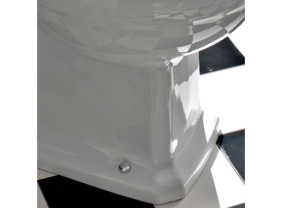 Klasyczny wazon monoblokowy z białej ceramiki Wyprodukowany we Włoszech - Marwa Viadurini