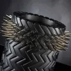 Ręcznie robiony matowy czarny ceramiczny wazon ozdobny - Jungle Viadurini