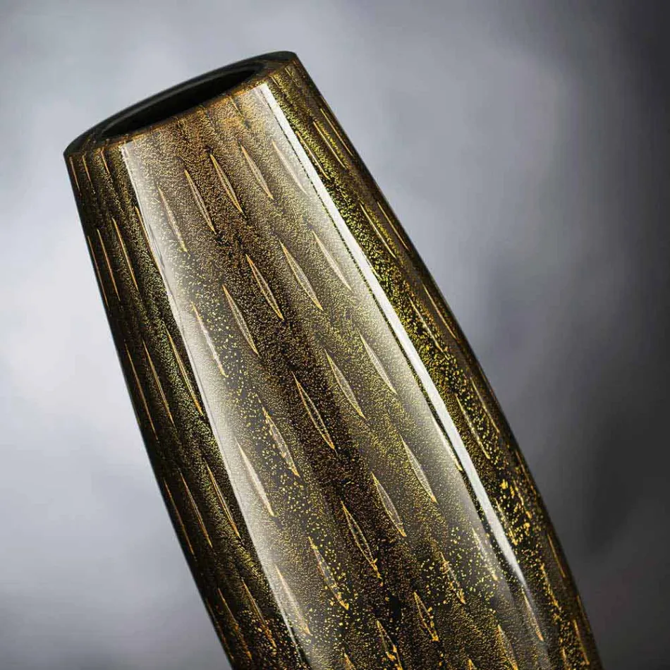 Ozdobny wazon z kolorowego dmuchanego szkła Murano Made in Italy - Asper Viadurini