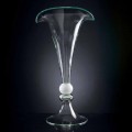 Ozdobny wazon z przezroczystego szkła z białą kulą Made in Italy - Vanissa