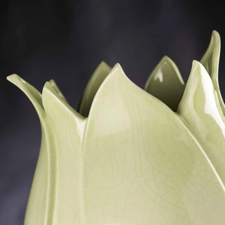 Nowoczesny wazon ozdobny z kolorowej ceramiki ręcznie robiony we Włoszech - Onyks Viadurini