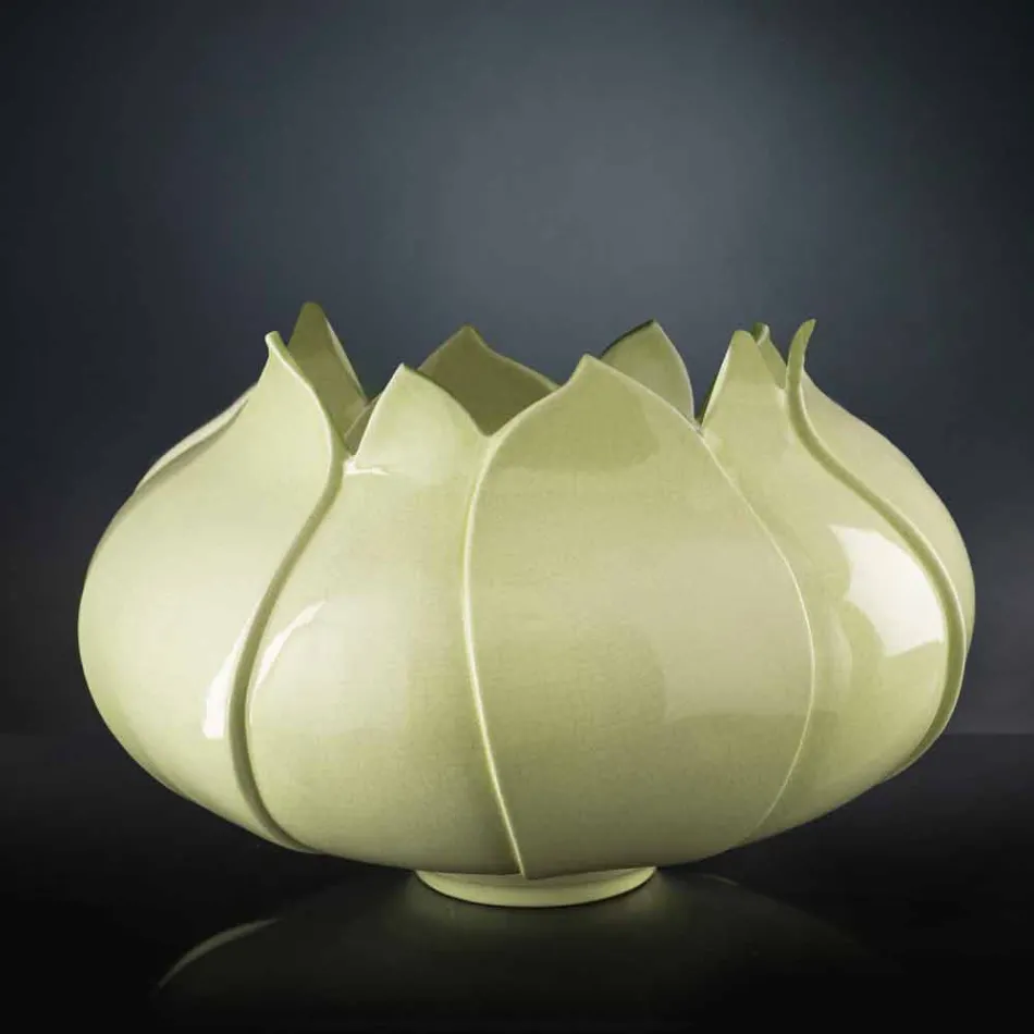 Nowoczesny wazon ozdobny z kolorowej ceramiki ręcznie robiony we Włoszech - Onyks Viadurini