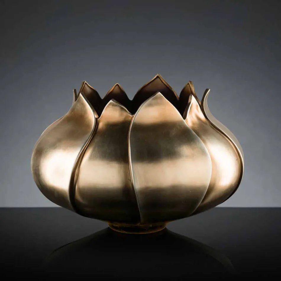 Nowoczesny wazon ozdobny z kolorowej ceramiki ręcznie robiony we Włoszech - Onyks Viadurini