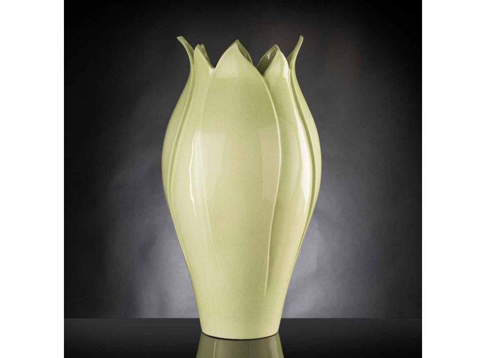 Nowoczesny wazon ozdobny z kolorowej ceramiki ręcznie robiony we Włoszech - Onyks Viadurini