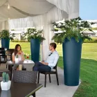 Okrągły wazon na zewnątrz z kolorowego polietylenu Made in Italy - Nippon Viadurini