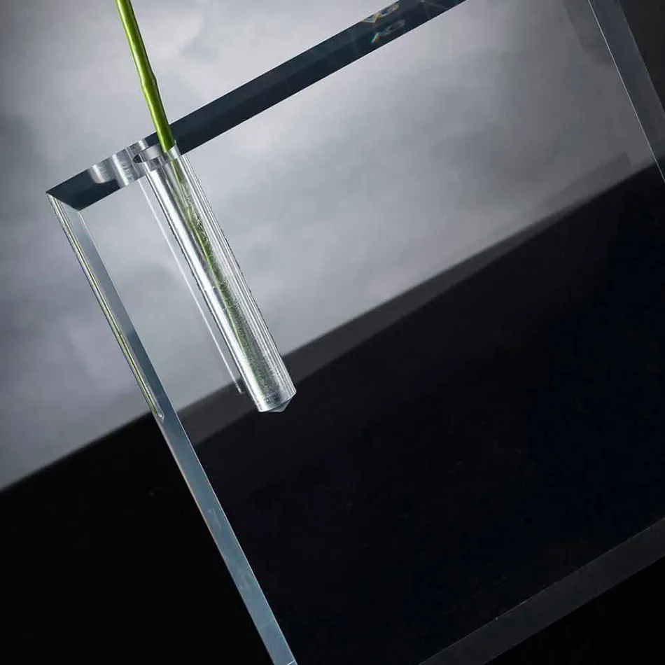 Nowoczesny przezroczysty wazon z pleksiglasu Made in Italy - Unique Viadurini