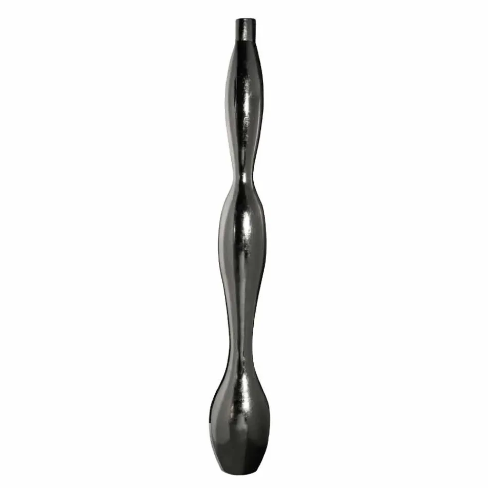 Wazon wewnętrzny w wykończeniu z żywicy w kolorze złotym lub srebrnym Made in Italy - Quarto Viadurini