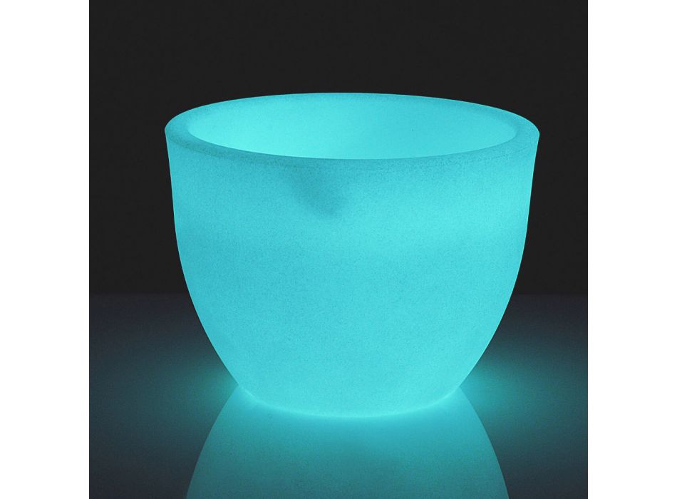 Fluorescencyjny wazon do wnętrz lub na zewnątrz 3 wymiary Made in Italy - Fluos Viadurini