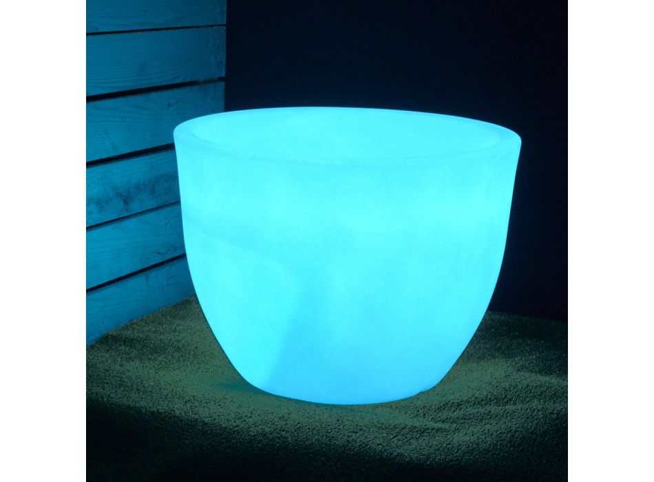 Fluorescencyjny wazon do wnętrz lub na zewnątrz 3 wymiary Made in Italy - Fluos Viadurini