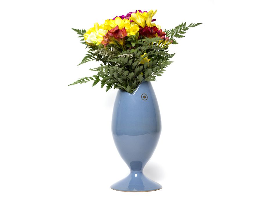 Ceramiczny wazon na kwiaty wykonany ręcznie we Włoszech - tuńczyk Viadurini