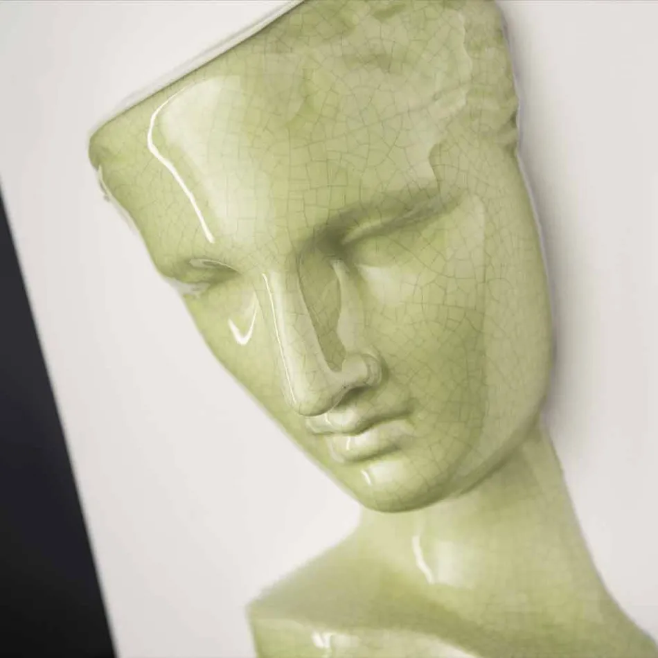 Nowoczesny prostokątny wazon z kolorowej ceramiki ręcznie robiony we Włoszech - Lucas Viadurini