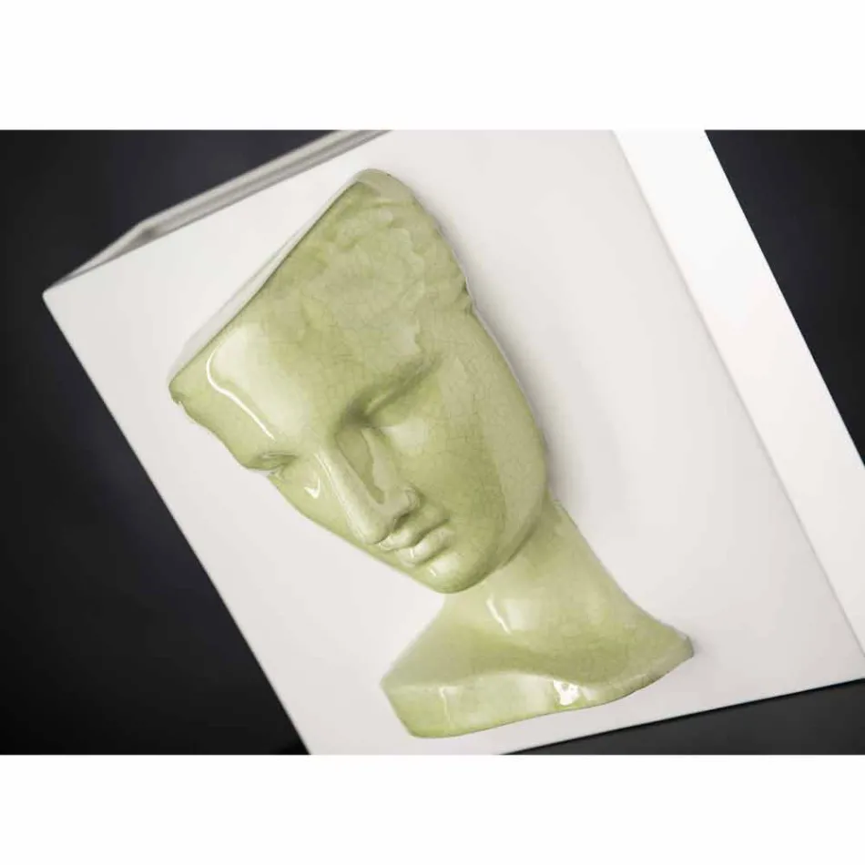 Nowoczesny prostokątny wazon z kolorowej ceramiki ręcznie robiony we Włoszech - Lucas Viadurini