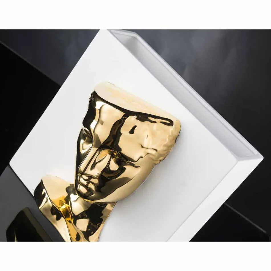 Nowoczesny prostokątny wazon z kolorowej ceramiki ręcznie robiony we Włoszech - Lucas Viadurini