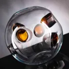 Okrągły wazon wewnętrzny z dmuchanego szkła Murano Made in Italy - Kimo Viadurini