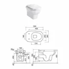 Wiszący wazon z białej ceramiki w stylu klasycznym, wyprodukowany we Włoszech - Nausica Viadurini