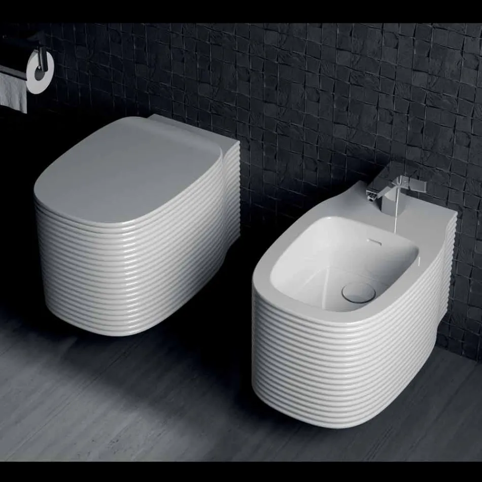 Wiszący ceramiczny wazon o nowoczesnym designie wykonany we Włoszech, Hamlet Viadurini