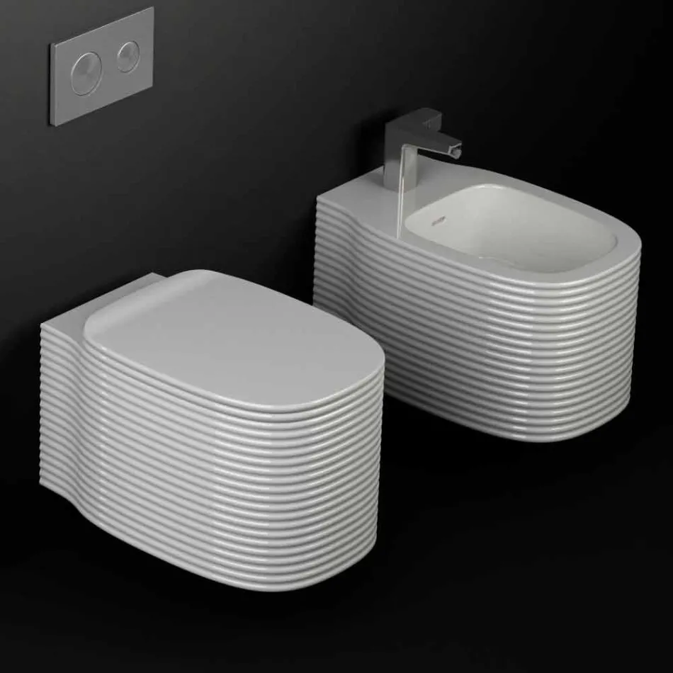 Wiszący ceramiczny wazon o nowoczesnym designie wykonany we Włoszech, Hamlet Viadurini