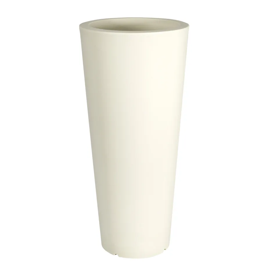 Okrągły wazon ogrodowy w kolorze fluorescencyjnym ze światłem Made in Italy - Avanas Viadurini