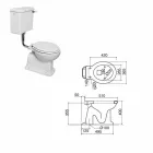 Toaleta podłogowa z ceramiczną kasetą i czarnym fotelem Made in Italy - Marwa Viadurini