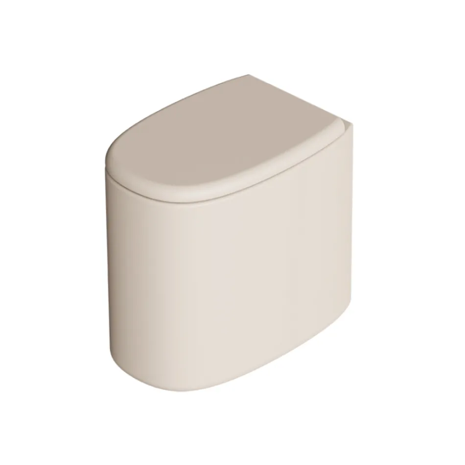 Stojąca ceramiczna miska ustępowa w różnych kolorach, wyprodukowana we Włoszech - Dziewczynka Viadurini