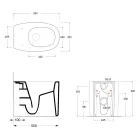 Stojąca ceramiczna miska ustępowa w różnych kolorach, wyprodukowana we Włoszech - Dziewczynka Viadurini