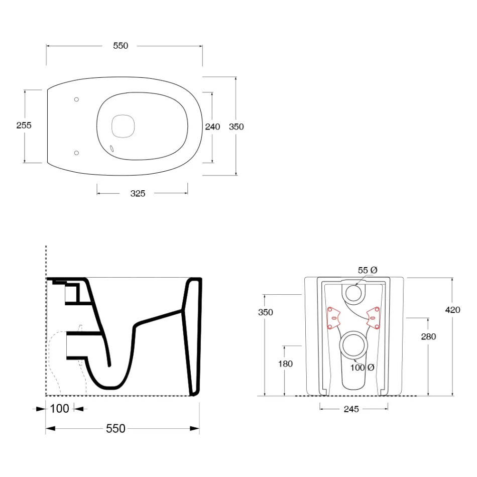 Stojąca ceramiczna miska ustępowa w różnych kolorach, wyprodukowana we Włoszech - Dziewczynka Viadurini