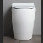Toaleta ceramiczna Oleander z wysuwaną spłuczką i wolnoopadającym siedziskiem Viadurini