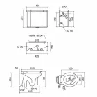 Ceramiczny wazon podłogowy z kasetą Made in Italy - Marwa Viadurini