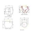 Zaprojektuj sferyczny wazon toaletowy z ceramiki Made in Italy, Fanna Viadurini