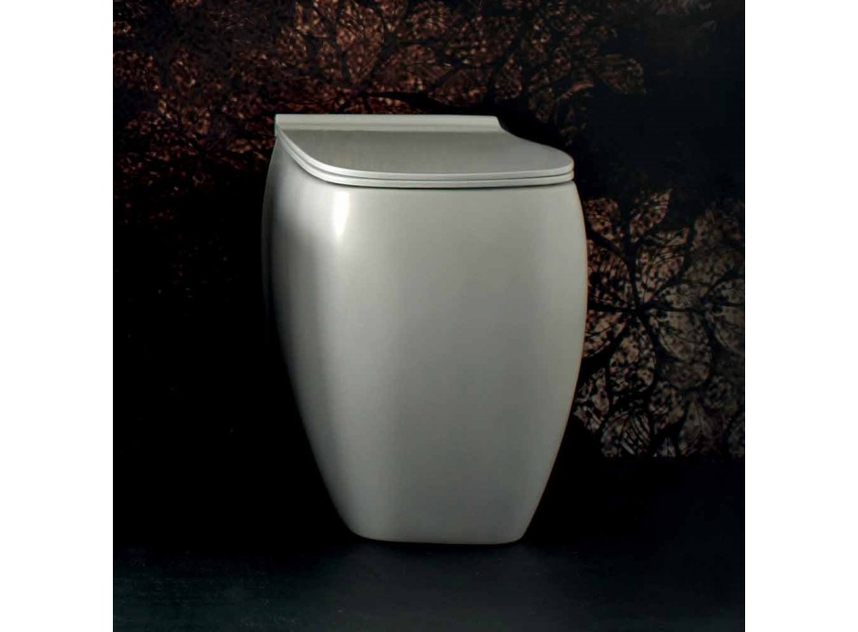 Biały ceramiczny wazon WC z nowoczesnym wzornictwem Gais, wyprodukowany we Włoszech Viadurini