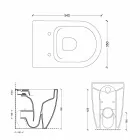 Nowoczesna biała miska ceramiczna Shine Square H50 Rimless Viadurini